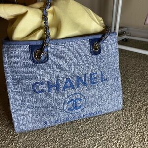 Chanel Blue Tweed Women's Bag